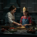 Mother and Daughter Sharing a Precious Cooking Moment