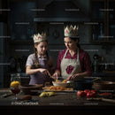 Mother and Daughter Bonding Through Cooking in Cozy Kitchen