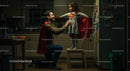 Father and Daughter Play in Superhero Costume at Home