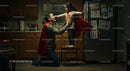 Father and Daughter Play in Superhero Costume at Home