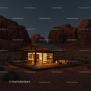Cozy Glamping Cabin Under Starry Desert Sky
