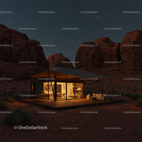 Cozy Glamping Cabin Under Starry Desert Sky
