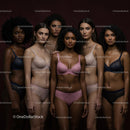 Diverse Group of Women in Stylish Lingerie
