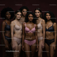 Diverse Group of Women in Stylish Lingerie