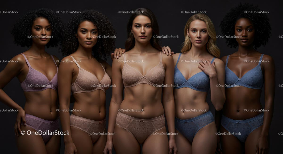 Diverse Group of Women Showcasing Stylish Lingerie