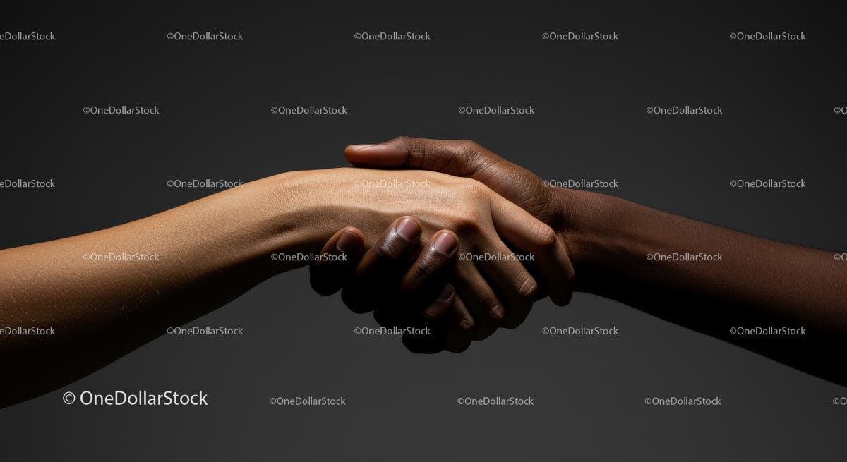 Diverse Hands Shaking in Unity