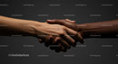 Diverse Hands in a Strong Handshake Symbolizing Unity