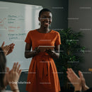 Confident Woman Delivering a Business Presentation