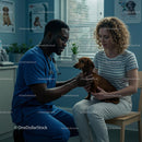 Veterinarian Examining Dachshund in Clinic