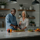 Happy Couple Cooking Together in a Modern Kitchen