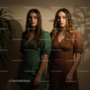 Vintage Elegance with Polka Dot Dresses and Dramatic Lighting
