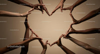 Diverse Hands Creating a Symbolic Unity Circle