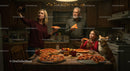 Family Enjoying Pizza Night in a Cozy Kitchen Setting