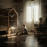 Toddler Enjoying Playtime in Cozy Nursery Room