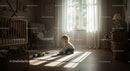 Toddler Playing with Toys in Sunlit Nursery Room