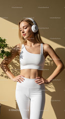 Woman Relaxing in Sunlight with Wireless Headphones