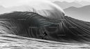 Surfer Brave Huge Ocean Wave Tunnel