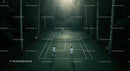 Tennis Match Amidst Serene Forest Setting