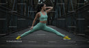 Woman Performing Yoga Pose on Wooden Bridge Outdoors
