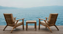 Wooden Chairs with Ocean View on a Tranquil Deck