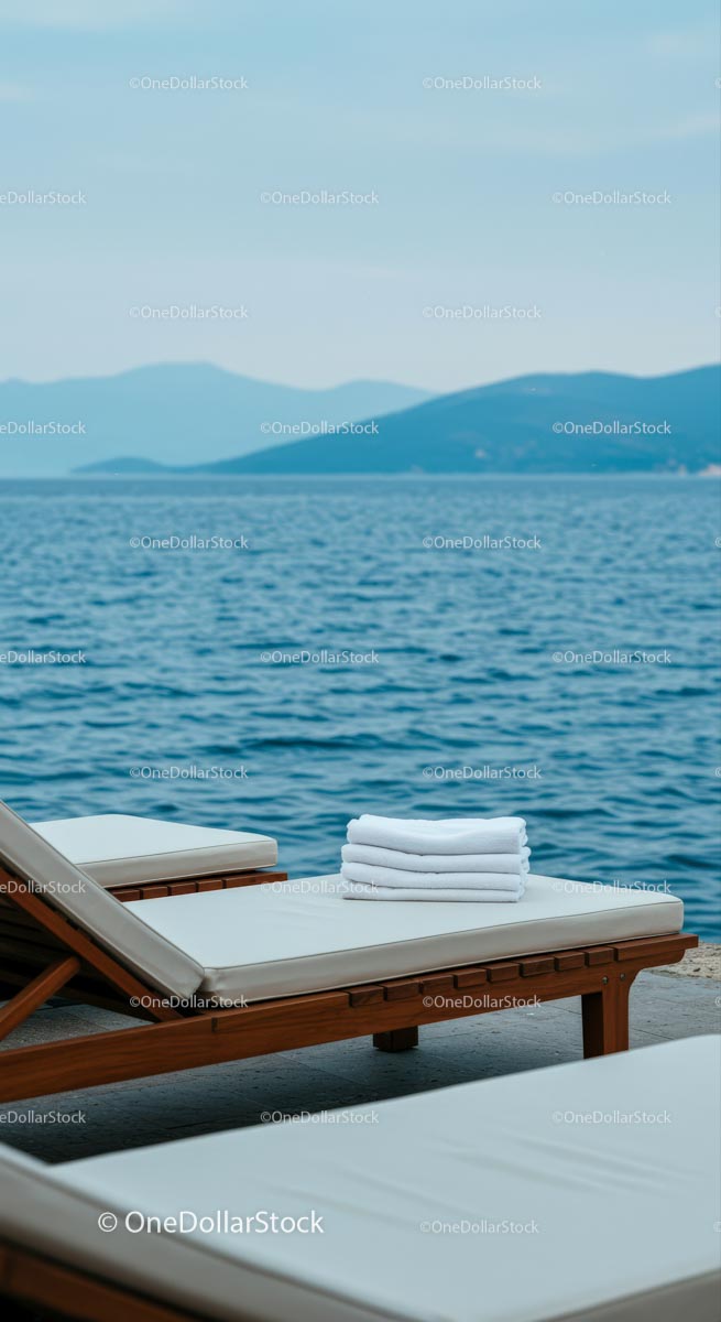 Luxury Beach Lounge Chairs with Ocean View