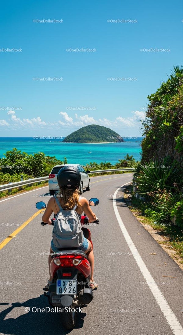 Scooter Adventure on a Scenic Coastal Road