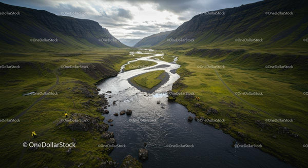 Winding River through Green Mountain Valley