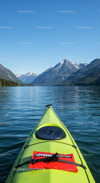 stock photo bundle made with Kayaking Adventure on a Serene Mountain Lake Stock Photo Bundle