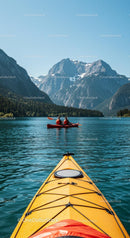Kayaking Adventure on a Serene Mountain Lake Stock Photo Bundle creative preview 4