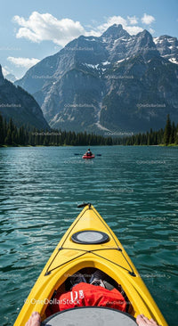 Kayaking Adventure on a Serene Mountain Lake Stock Photo Bundle preview 9