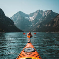 Kayaking Adventure on a Serene Mountain Lake