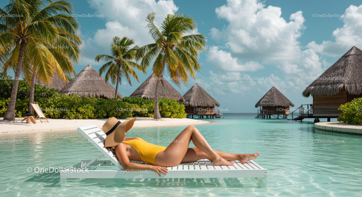 Kobieta relaksująca się w Tropical Island Beach Resort