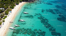 Aerial View of Tropical Beach with Turquoise Waters