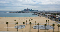 Palm-Lined Beach with Tranquil Ocean Views