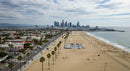 Vast Beachfront with Skyscrapers in the Distance