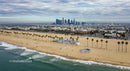 Los Angeles Beachfront with Iconic City Skyline