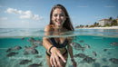 Woman Snorkeling in Crystal Clear Tropical Waters