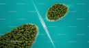 Aerial View of Lush Islands in Turquoise Waters