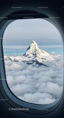 Stunning Matterhorn View from Airplane Window