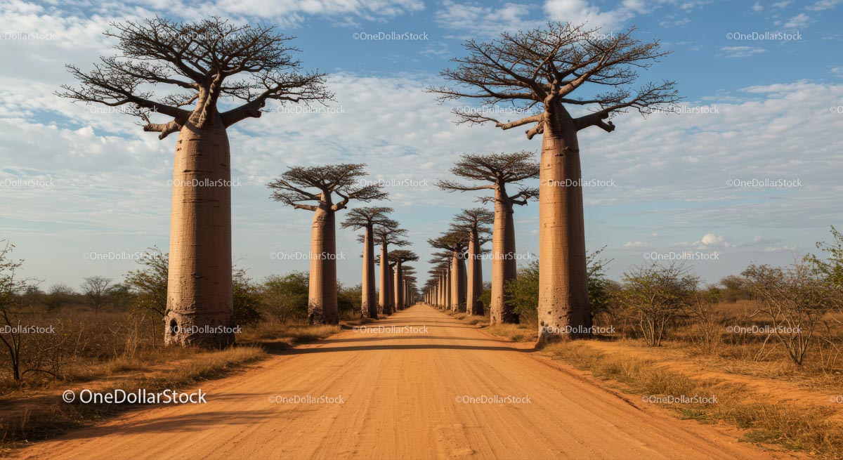 Majestatyczna aleja baobabów na Madagaskarze