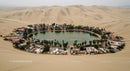 Huacachina Oasis Surrounded by Sandy Desert Dunes