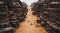 Aerial Adventure through Scenic Desert Canyon