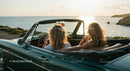 Father and Son Enjoying a Scenic Drive in Convertible