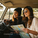 Two Friends Enjoying a Road Trip Adventure in a Van