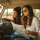 Two Friends Enjoying a Road Trip Adventure in a Van