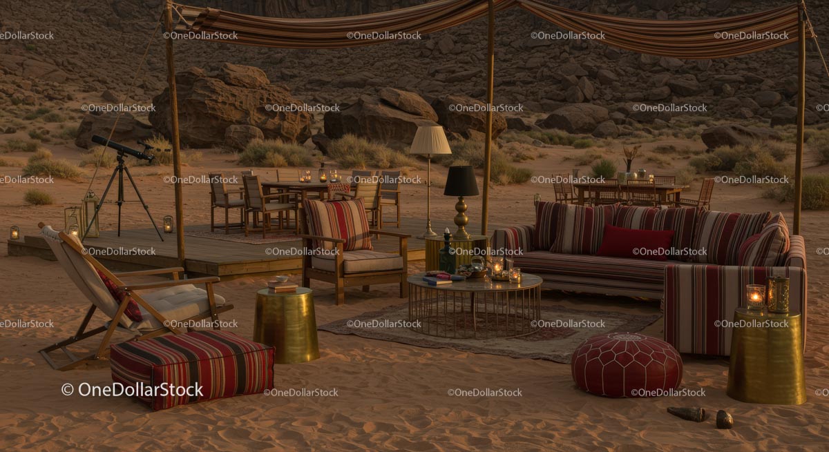 Luxury Desert Oasis with Cozy Outdoor Lounge