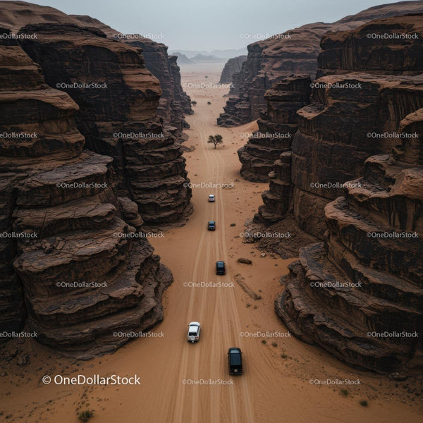 Off-Road Adventure Through Majestic Desert Canyon