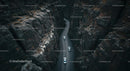 Cars Navigating Dramatic Canyon Road