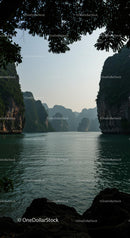 Tranquil Bay with Majestic Rock Formations