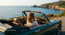 Father and Son Enjoying a Scenic Drive in Convertible